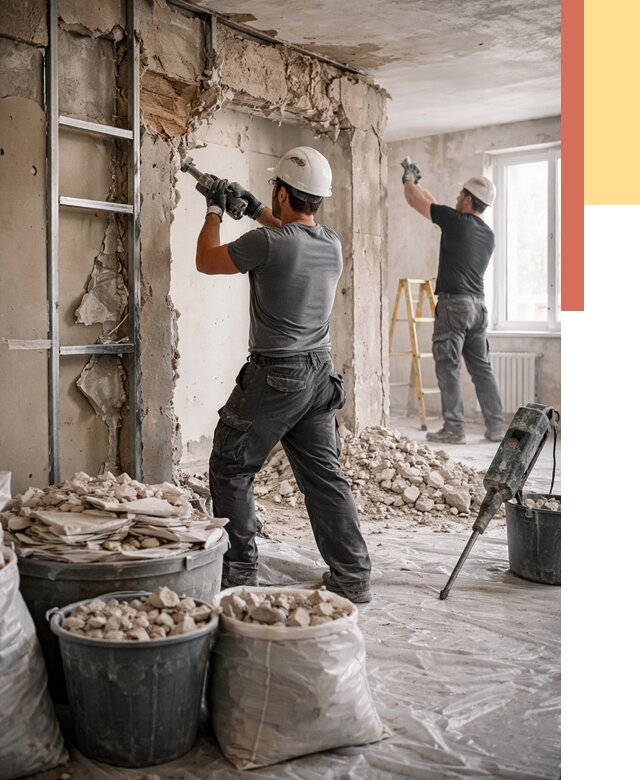 Демонтажные работы в Сасово от 2728 руб. — услуги и цена под ключ | ОТДЕЛОЧНИК-Ссв