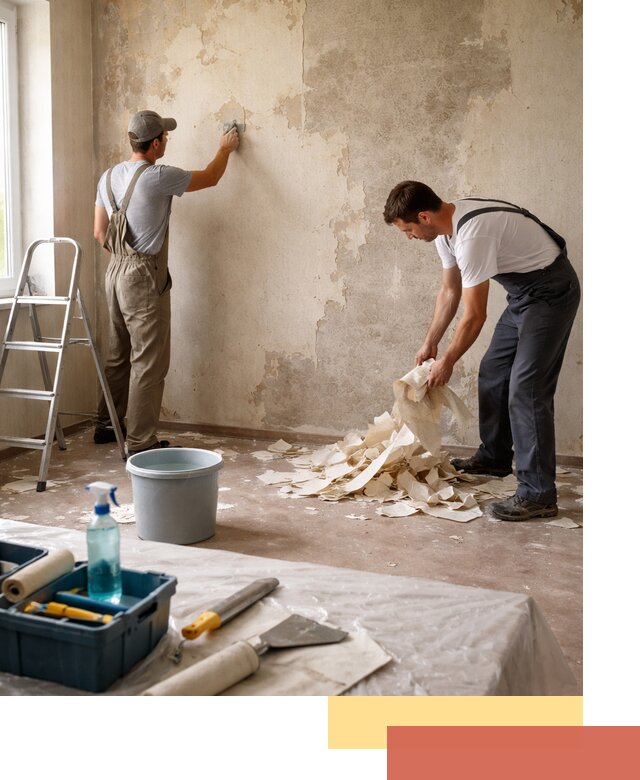 Снятие старых обоев в Сасово быстро и качественно