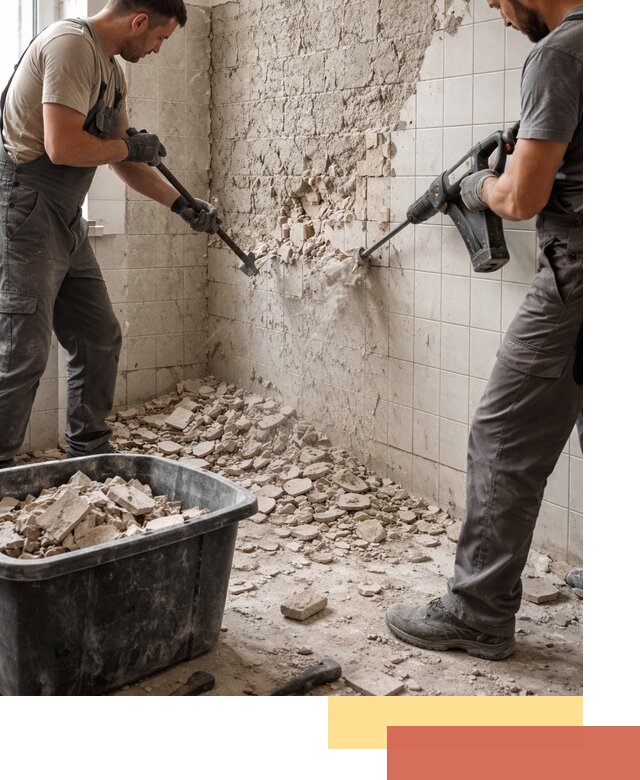 Демонтаж плитки со стен в Сасово быстро и аккуратно