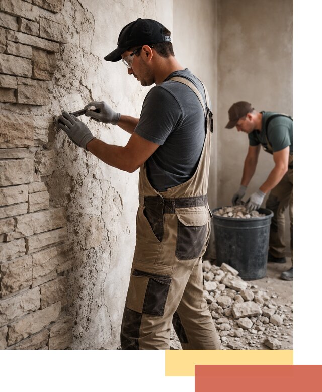 Демонтаж декоративного камня в Сасово профессионально и безопасно