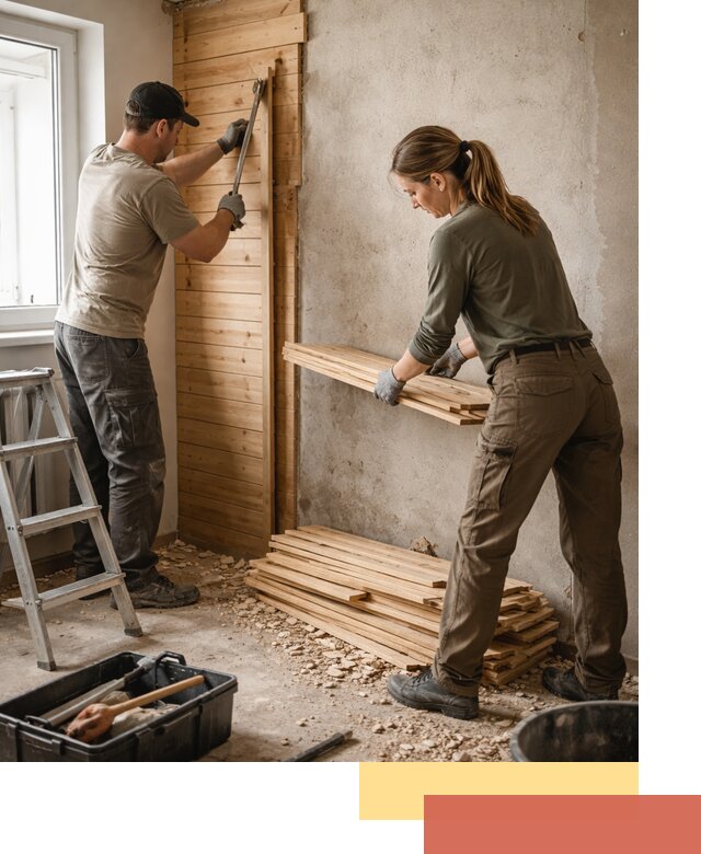 Демонтаж вагонки со стен в Сасово — профессиональный демонтаж