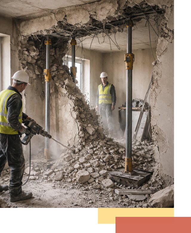 Снос несущих стен в Сасово с гарантией безопасности и качества