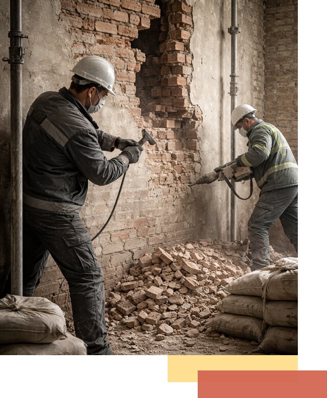 Демонтаж кирпичных стен в Сасово быстро и безопасно