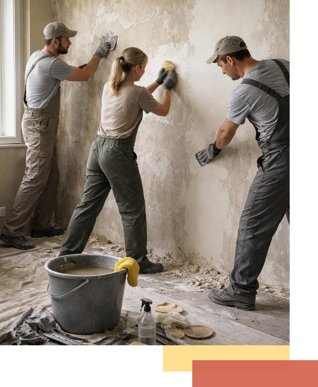 Очистка стен от клея и грунтовки в Сасово качественно и быстро