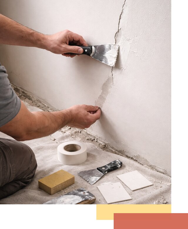 Заделка трещин и сколов в стенах и потолках в Сасово