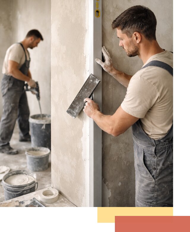 Выведение углов стен в Сасово: монтаж и оштукатуривание