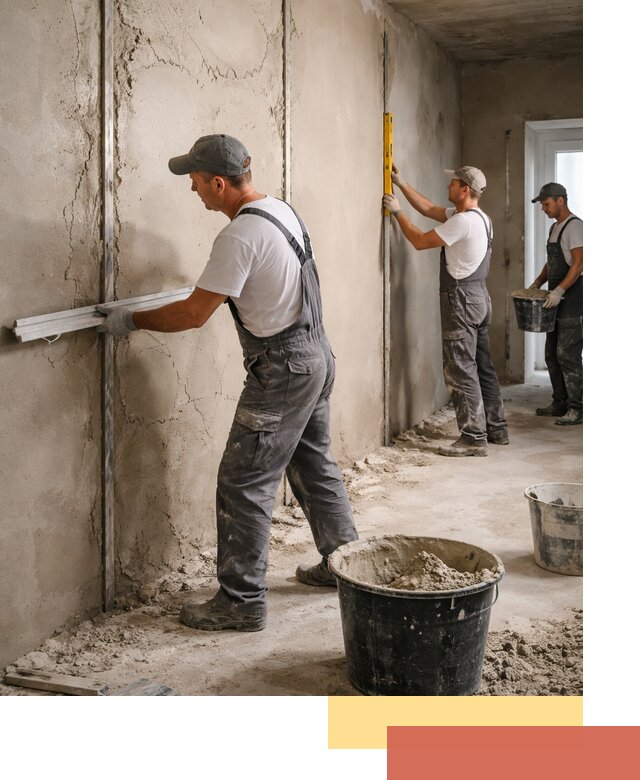 Штукатурка стен по маякам в Сасово — точная и ровная поверхность