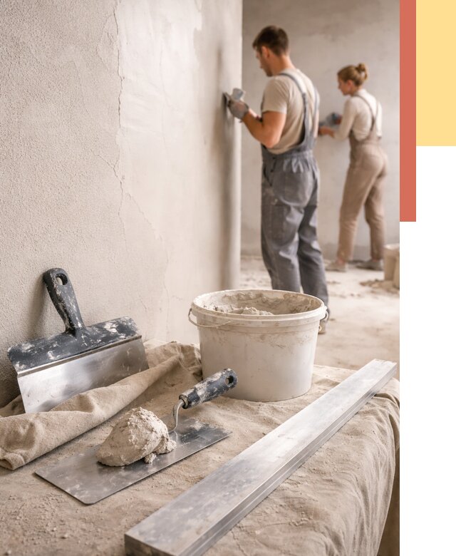 Штукатурка стен гипсовая в Сасово от 4547 руб/м2 — быстро и недорого | ОТДЕЛОЧНИК-Ссв