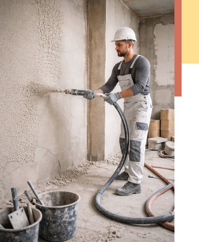 Машинная штукатурка стен в Сасово под ключ от 6568 руб./м2 | ОТДЕЛОЧНИК-Ссв