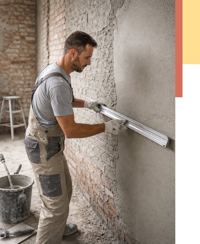 Штукатурка кирпичных стен в Сасово от 4547 руб/м2 — быстро и недорого | ОТДЕЛОЧНИК-Ссв