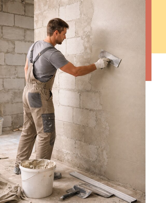 Штукатурка стен из газобетона в Сасово от 2122 руб./м2 — быстро и недорого | ОТДЕЛОЧНИК-Ссв