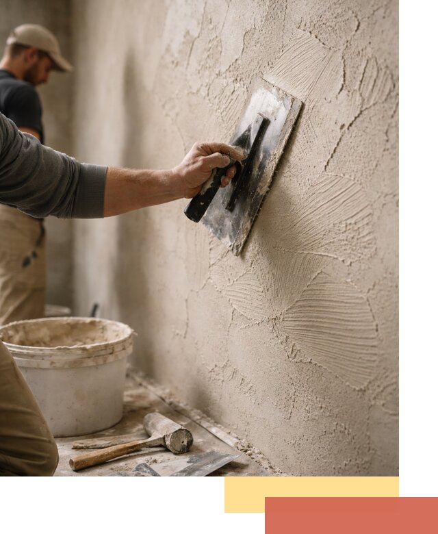 Фактурная штукатурка стен в Сасово — монтаж, отделка, реставрация