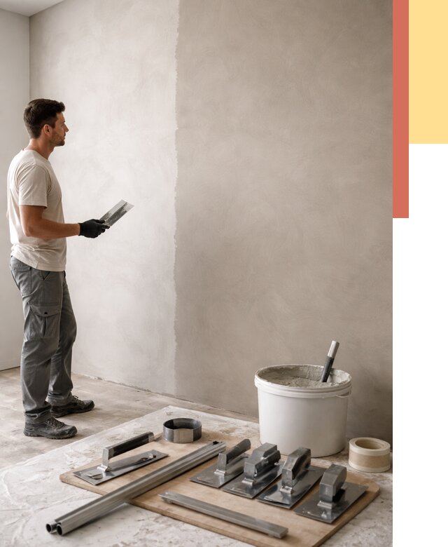 Нанесение микроцемента на стены в Сасово от 3234 руб./м2 под ключ | ОТДЕЛОЧНИК-Ссв