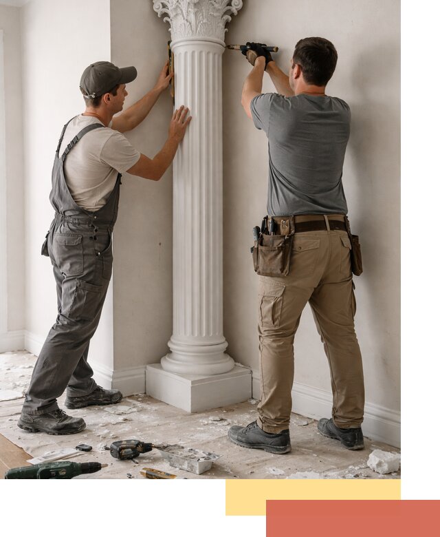 Установка декоративных колонн в Сасово под ключ