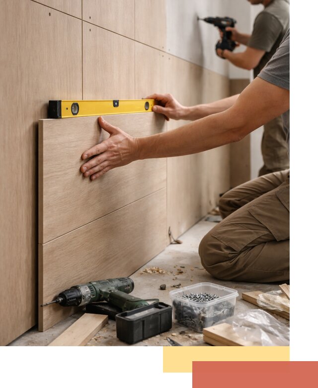 Профессиональный монтаж МДФ панелей на стены в Сасово