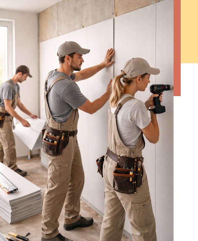 Монтаж ПВХ панелей на стены в Сасово от 455 руб/м2 — быстро и недорого | ОТДЕЛОЧНИК-Ссв