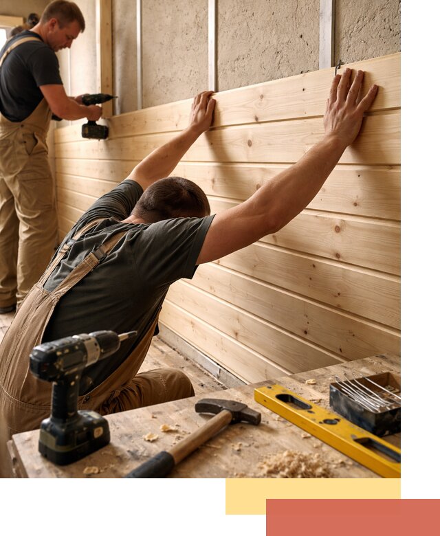 Монтаж деревянной вагонки на стены в Сасово быстро и качественно