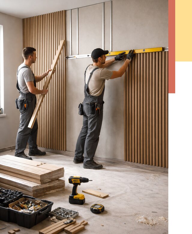 Монтаж реечных панелей на стены в Сасово от 1213 руб. — быстро и недорого | ОТДЕЛОЧНИК-Ссв