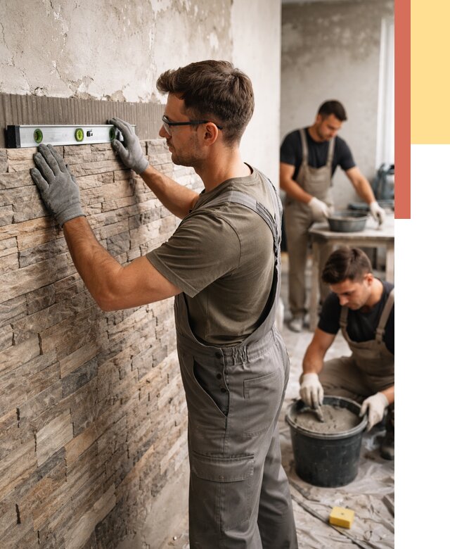 Монтаж искусственного камня в Сасово от 4547 руб. под ключ | ОТДЕЛОЧНИК-Ссв