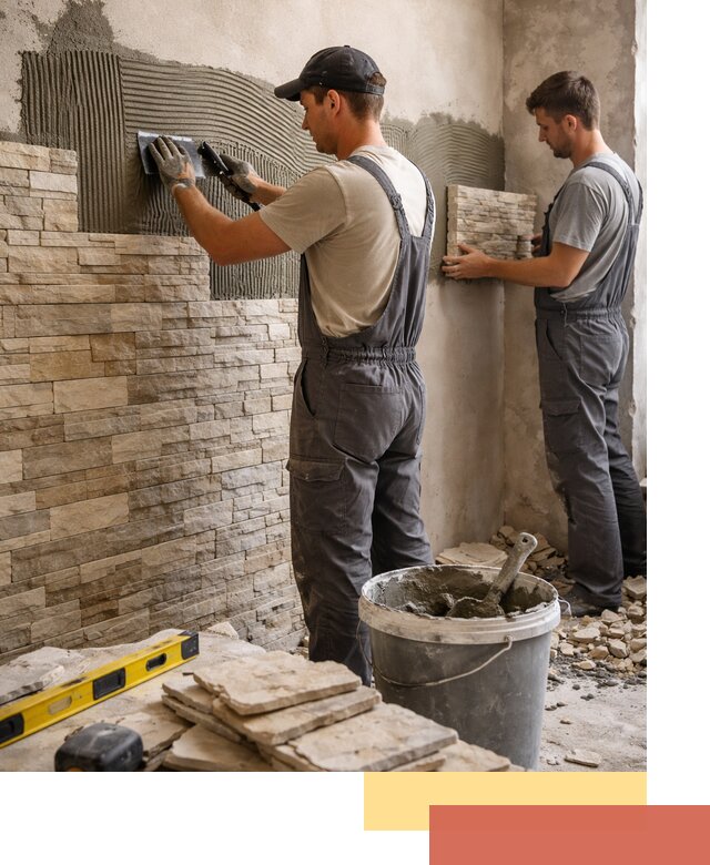 Монтаж искусственного камня в Сасово — облицовка стен и фасадов