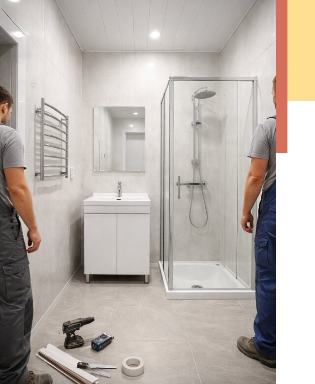 Отделка ванной комнаты панелями ПВХ в Сасово от 4547 руб. за м2 | ОТДЕЛОЧНИК-Ссв