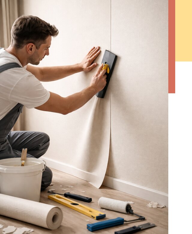 Поклейка виниловых обоев в Сасово от 4547 руб. | Быстро и недорого — ОТДЕЛОЧНИК-Ссв