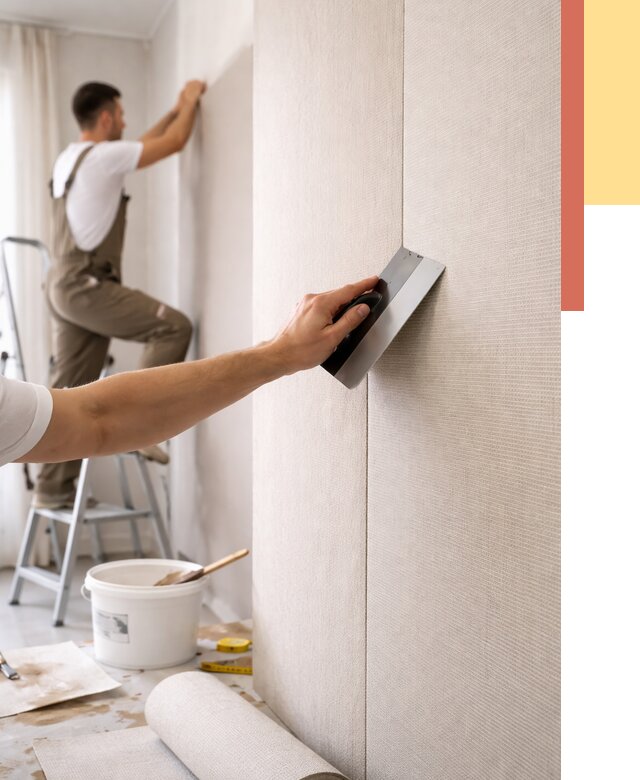 Поклейка текстильных обоев в Сасово от 4547 руб. под ключ | ОТДЕЛОЧНИК-Ссв