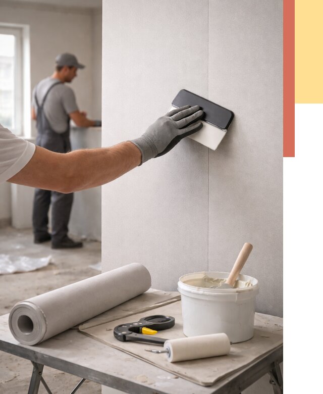 Поклейка обоев под покраску в Сасово от 3537 руб. за м2 | ОТДЕЛОЧНИК-Ссв