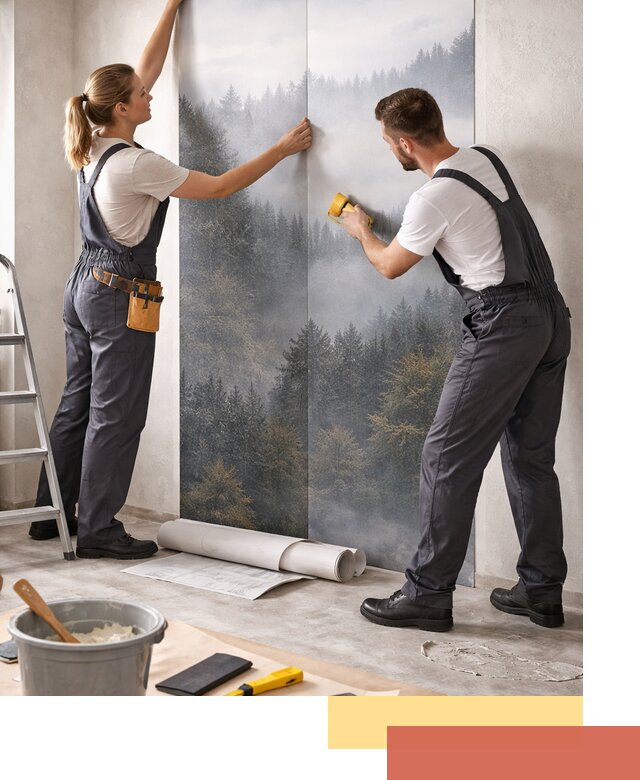 Поклейка фотообоев профессионально в Сасово под ключ