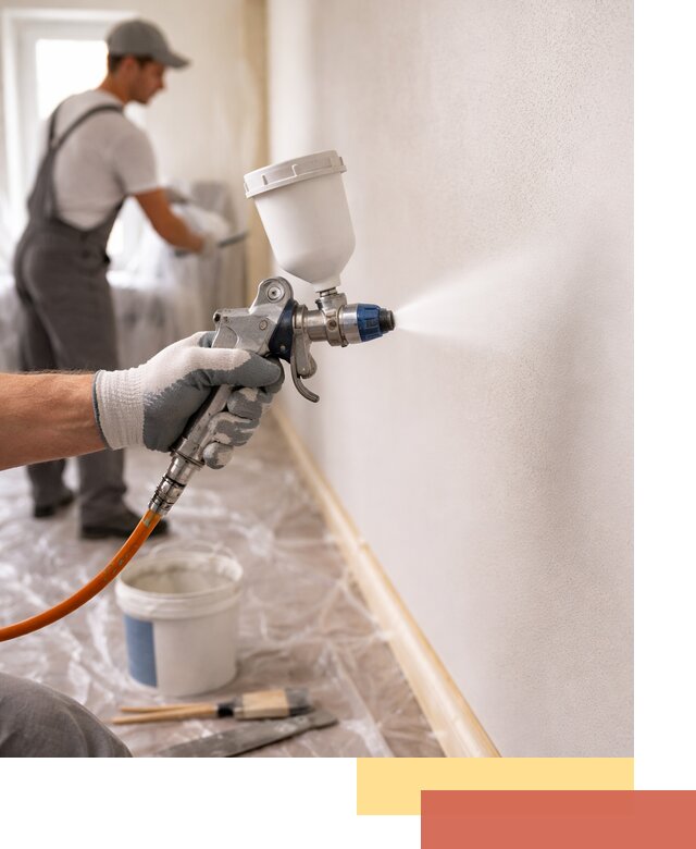 Покраска стен краскопультом в Сасово быстро и качественно