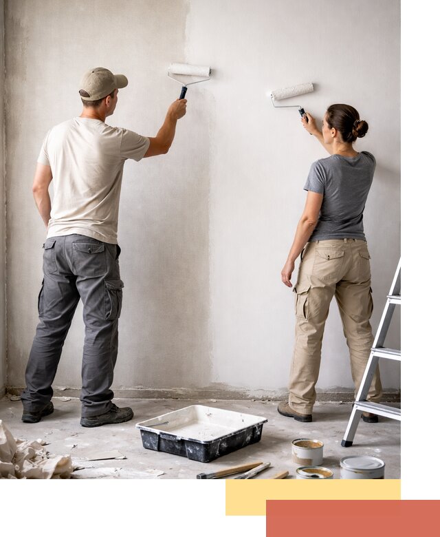 Окраска стен по стеклохолсту в Сасово качественно и долговечно