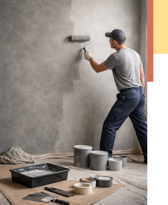 Покраска стен под бетон в Сасово от 657 руб. за м2 — быстро и недорого | ОТДЕЛОЧНИК-Ссв