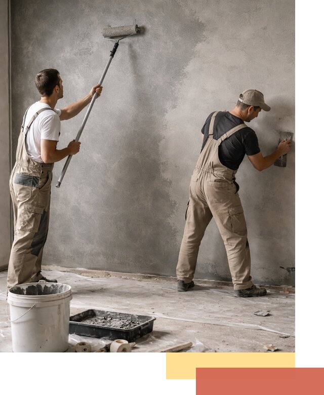 Покраска стен под бетон в Сасово профессионально и недорого