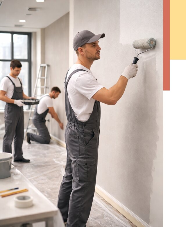 Покраска стен в офисе в Сасово от 8589 руб. — быстро и недорого | ОТДЕЛОЧНИК-Ссв