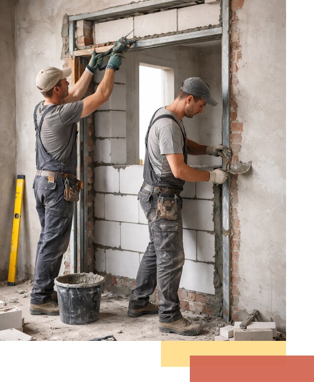 Закладка дверного проема под ключ в Сасово: демонтаж, монтаж, отделка