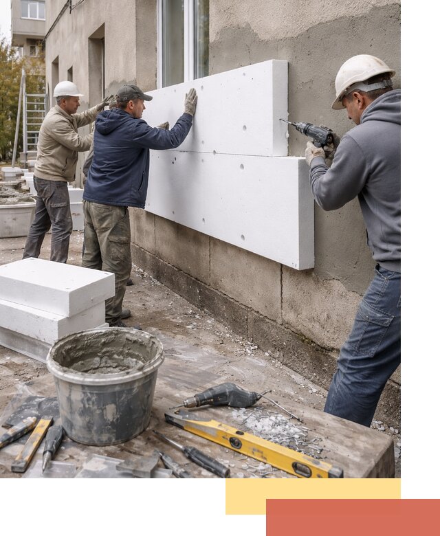 Утепление наружных стен пенопластом в Сасово