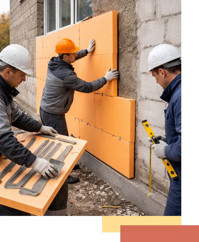 Утепление фасада пеноплексом под ключ в Сасово
