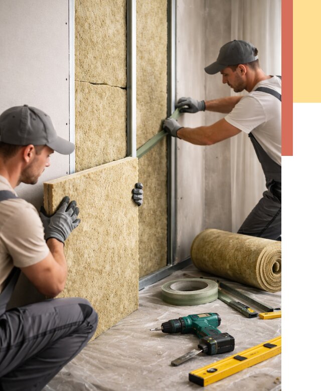 Шумоизоляция стен в Сасово под ключ от 1869 руб. | ОТДЕЛОЧНИК-Ссв