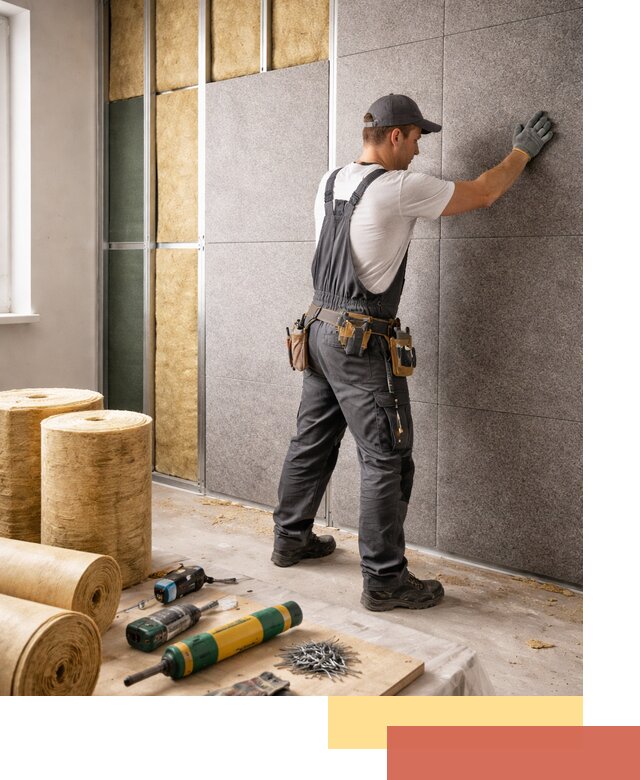 Профессиональная шумоизоляция стен в Сасово для квартиры и офиса