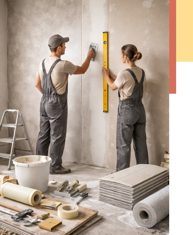 Отделка стен в Сасово от 1516 руб/м² — недорого, быстро, под ключ | ОТДЕЛОЧНИК-Ссв