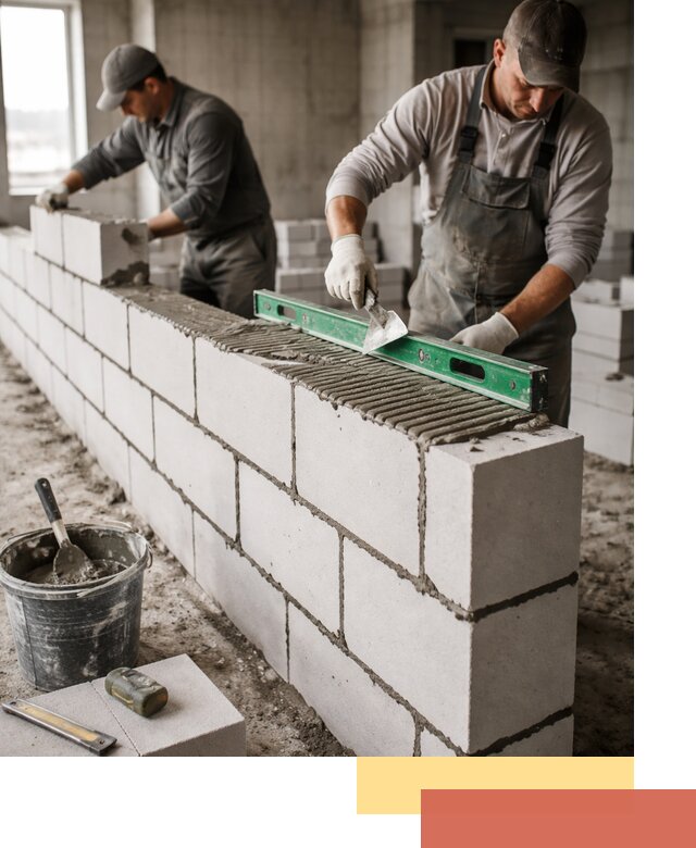 Кладка перегородок из газобетона в Сасово быстро и качественно