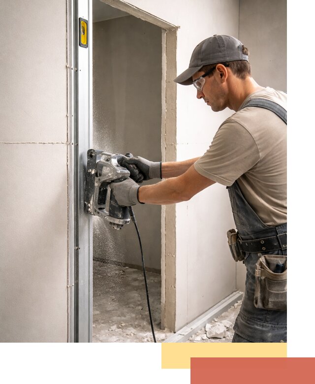 Устройство дверного проема в перегородке в Сасово