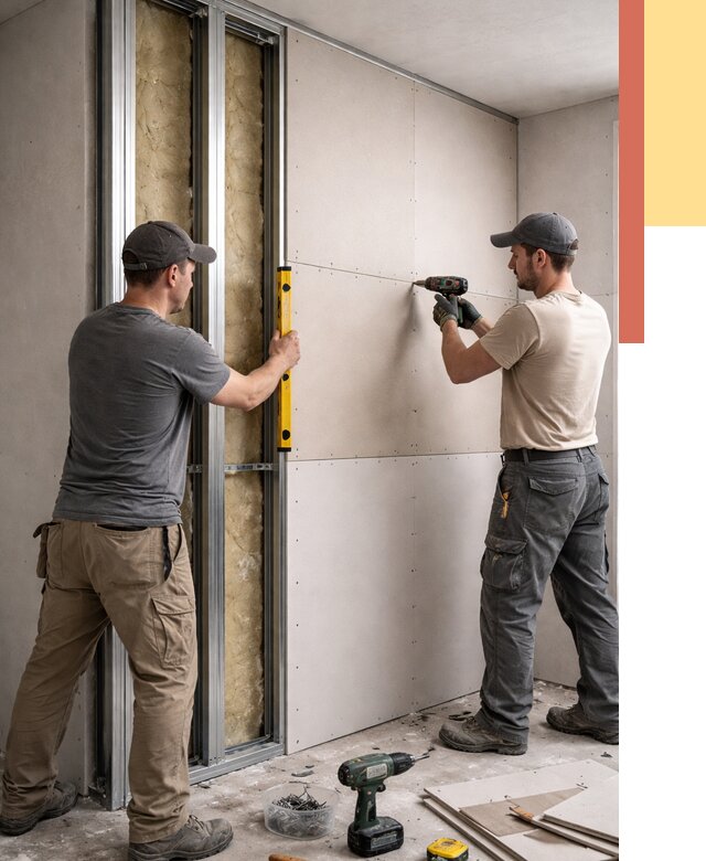 Монтаж двухслойной перегородки из гипсокартона в Сасово от 1465 руб. | ОТДЕЛОЧНИК-Ссв