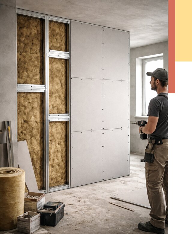 Усиленная перегородка под навеску в Сасово от 12934 руб. — монтаж под ключ | ОТДЕЛОЧНИК-Ссв