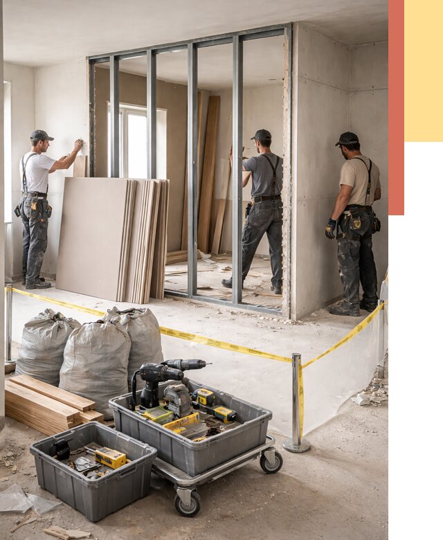 Перенос гипсокартонной перегородки в Сасово под ключ от 4547 руб. | Демонтаж и монтаж – ОТДЕЛОЧНИК-Ссв