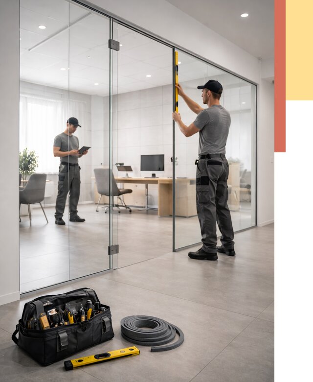 Цельностеклянные перегородки под ключ в Сасово от 9600 руб. — монтаж и цены | ОТДЕЛОЧНИК-Ссв