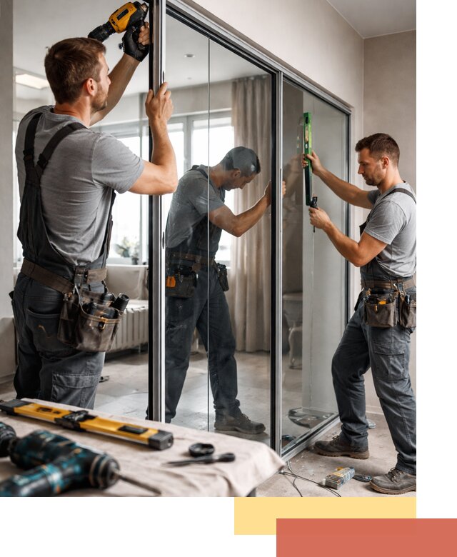 Каркасные стеклянные перегородки под ключ в Сасово