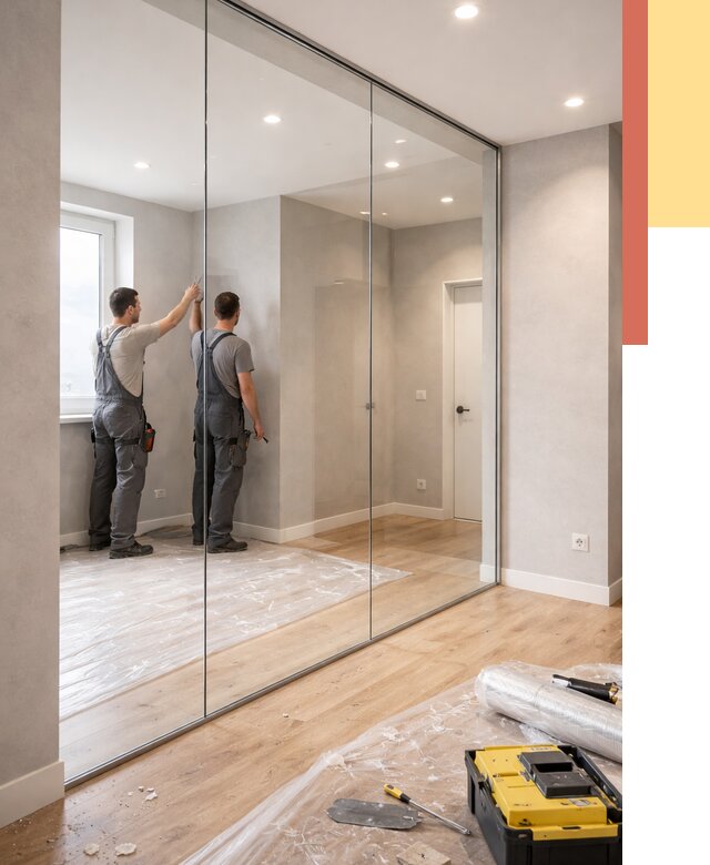 Безрамные стеклянные перегородки в Сасово — монтаж от 9600 руб. | ОТДЕЛОЧНИК-Ссв