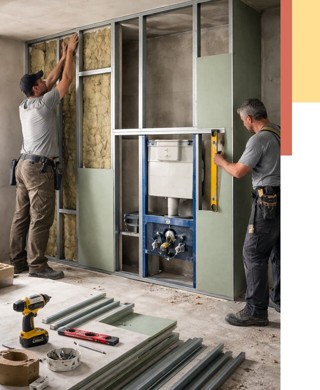 Установка сантехнических перегородок в Сасово от 8589 руб. | ОТДЕЛОЧНИК-Ссв