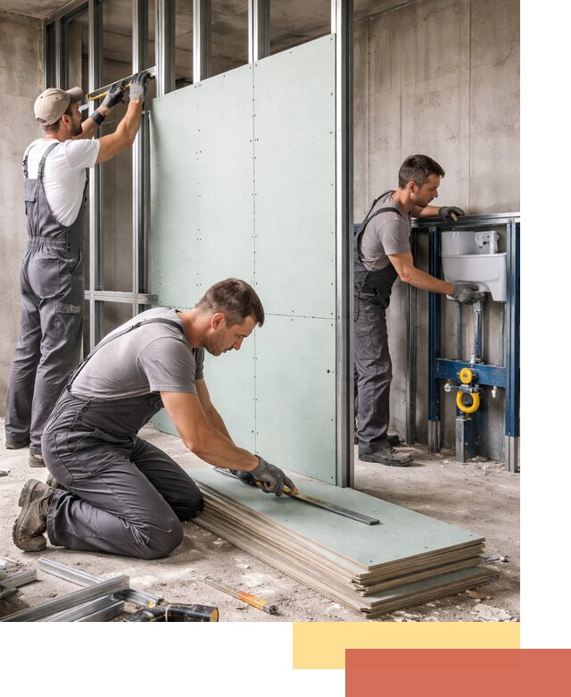 Монтаж и ремонт сантехнических перегородок в Сасово